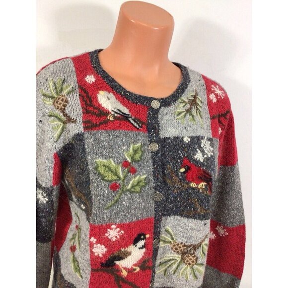 Northern Isles Cardigan Sweater Bird Lovers Womens Medium - Picture 8 of 8